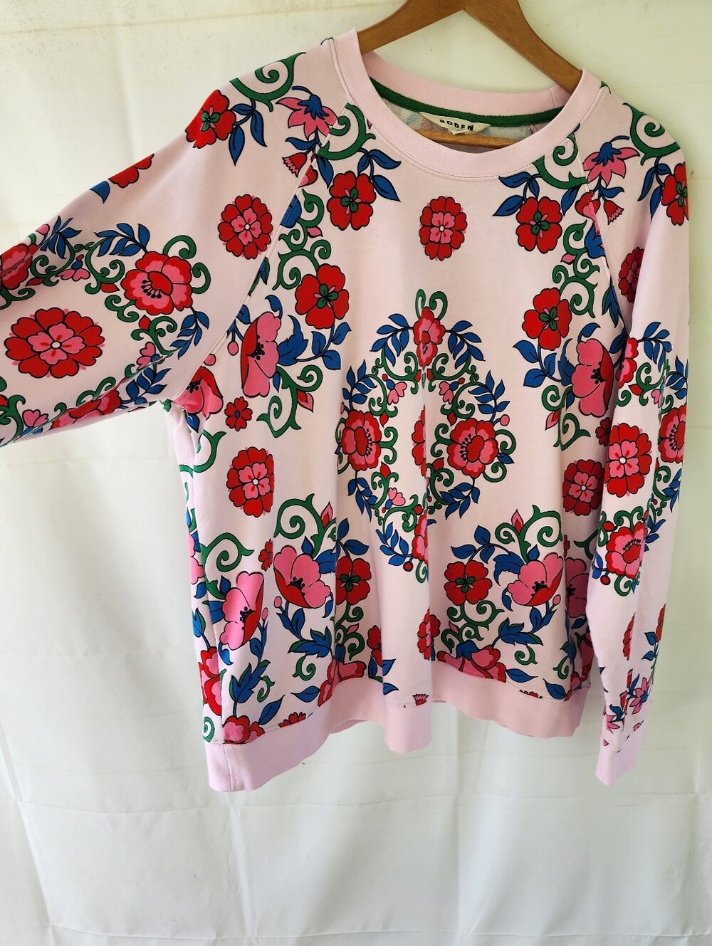 Boden Pink Floral Print Sweatshirt - Picture 7 of 12